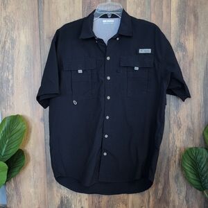 Columbia Men's Navy PFG Short Sleeve Button Down Shirt M            Q173